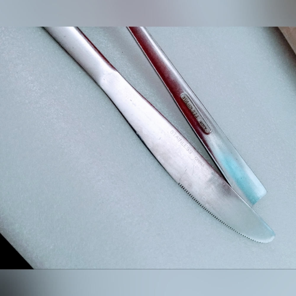 Stainless Steel Set of Dinner Fork & Steak Knife - Picture 4 of 7